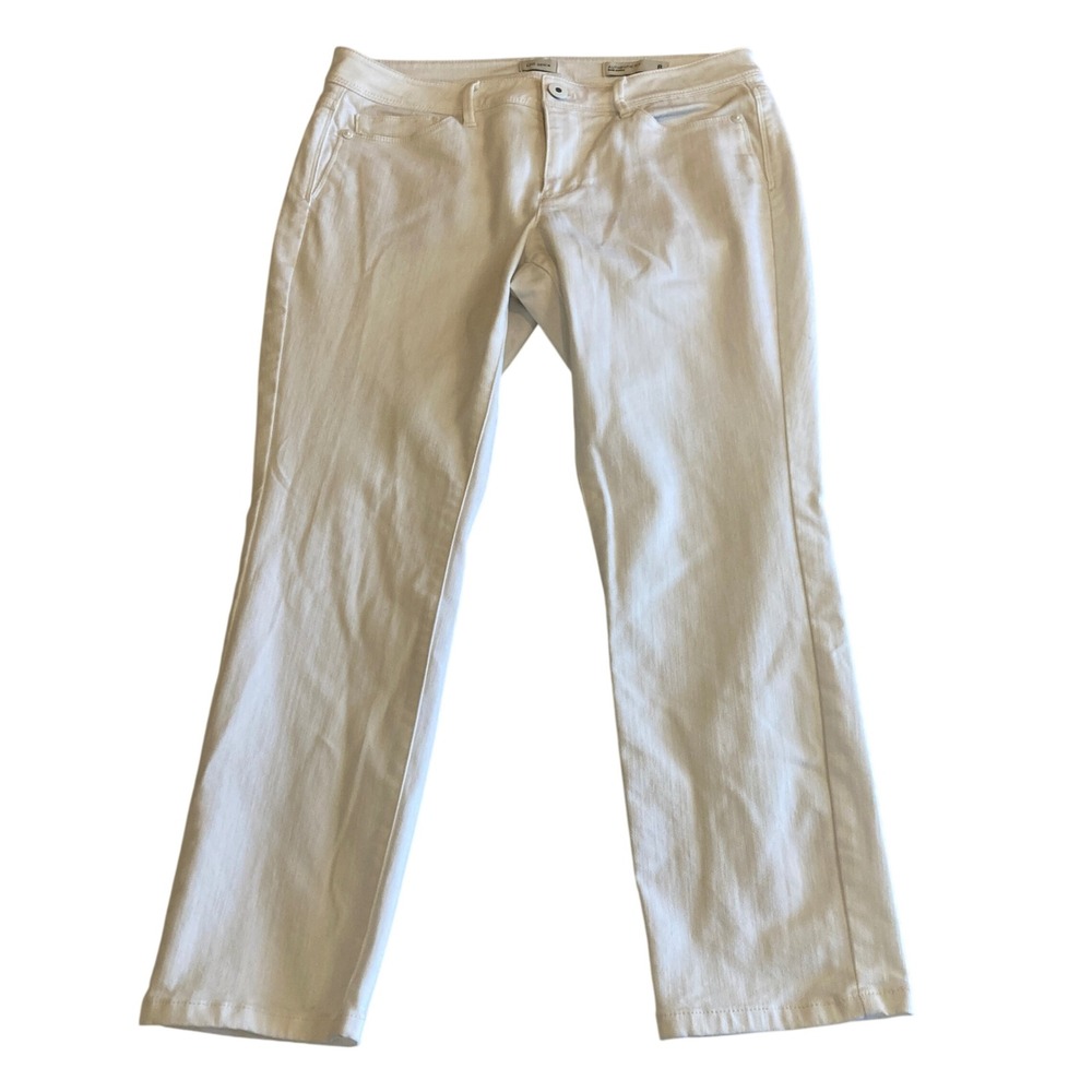 J. Jill Jeans Women 8P (30x25.5) Authentic Fit Slim Ankle White Denim WPT128092